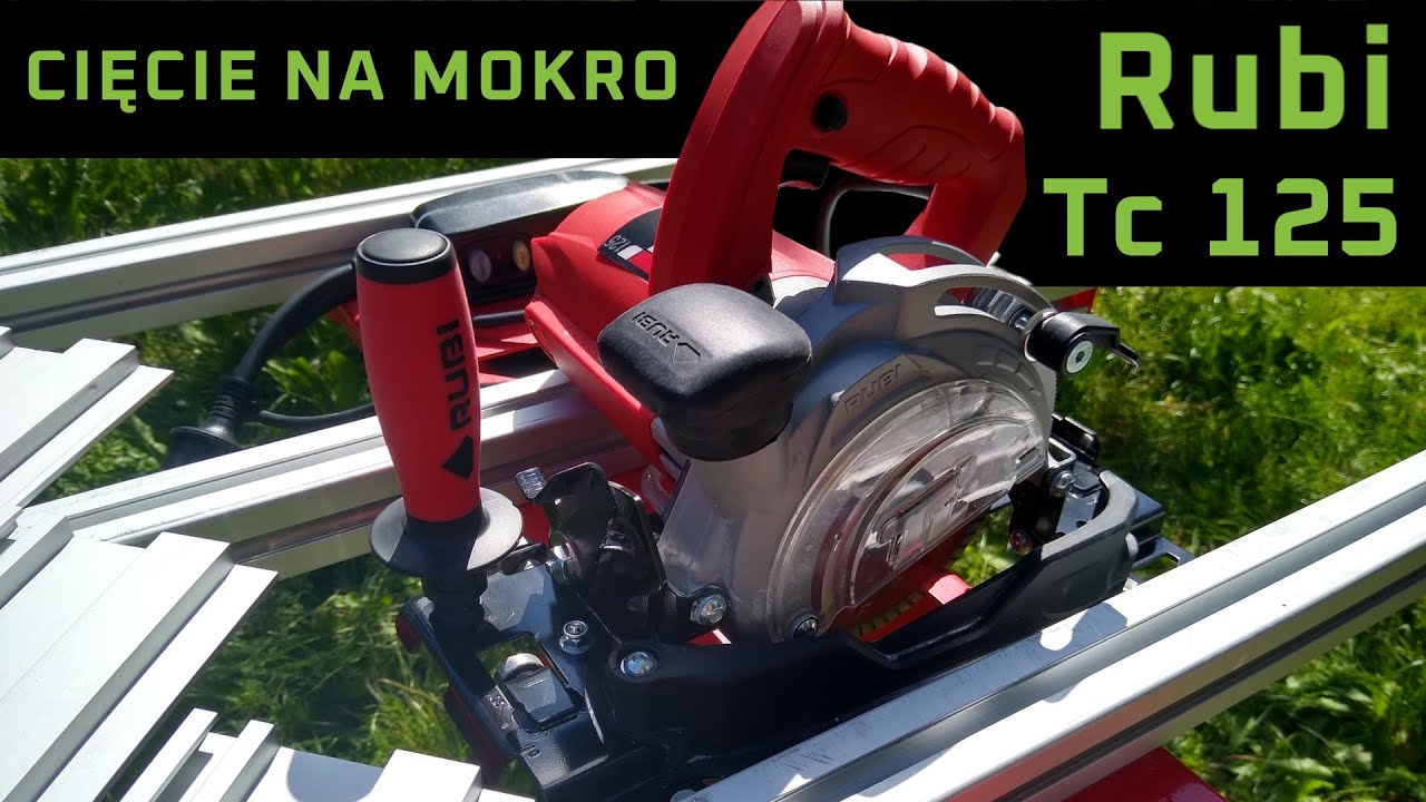 Rubi Tc 125 - cięcie na mokro. Pierwsze ogródkowe próby niszczące + bonus na końcu.