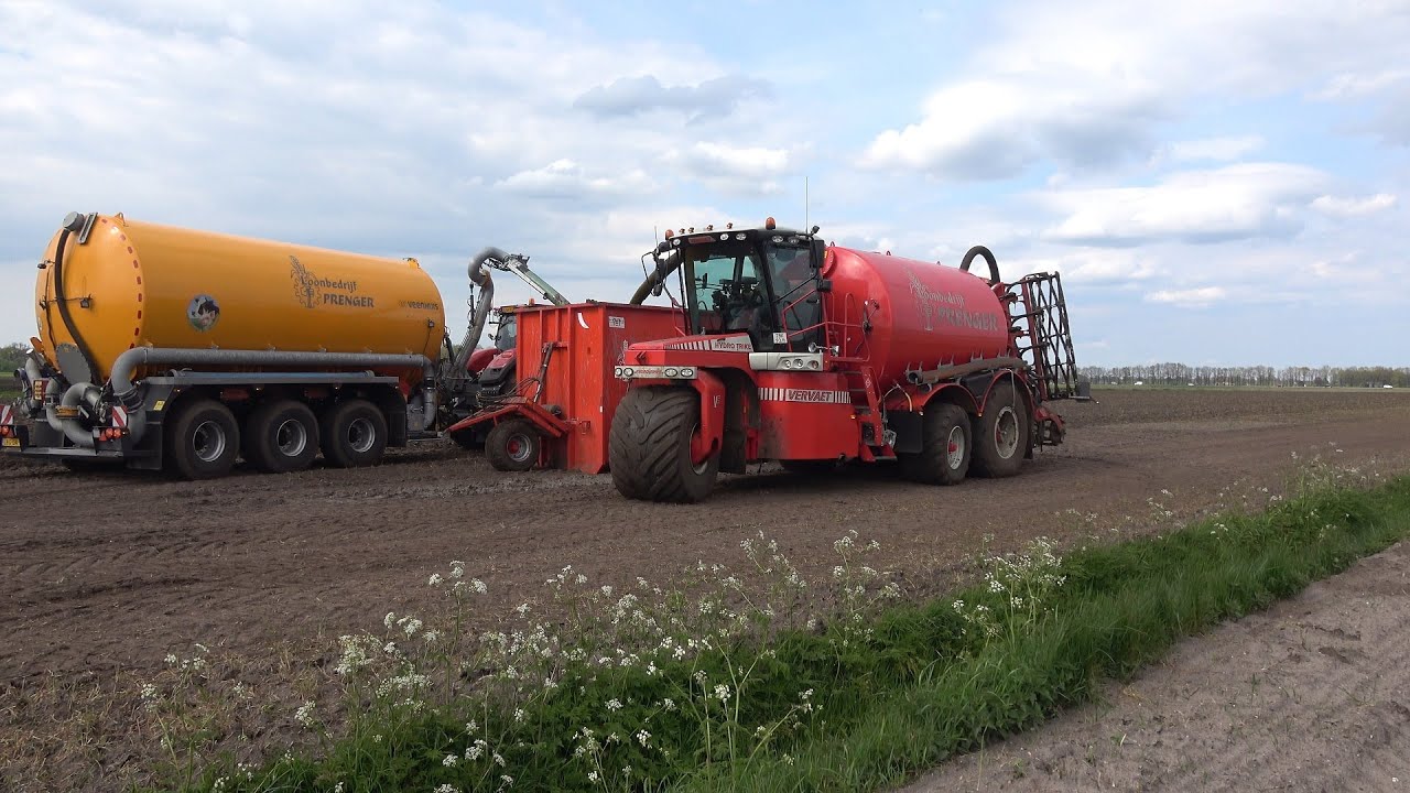 Bouwland bemesten met Vervaet Hydro Trike/Evers Freiberger XL bemester - loonbedrijf Prenger (2023)