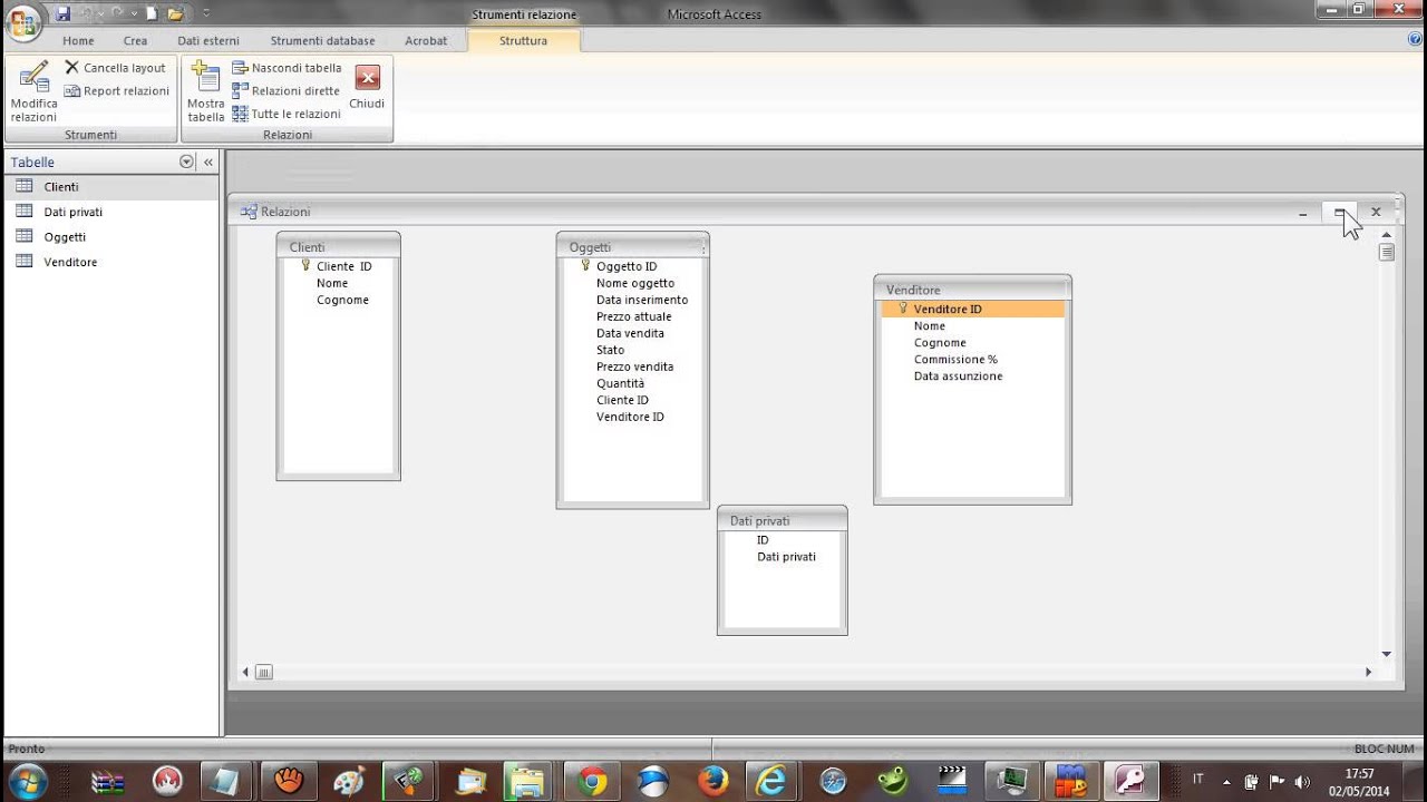 Access Creare relazioni fra tabelle