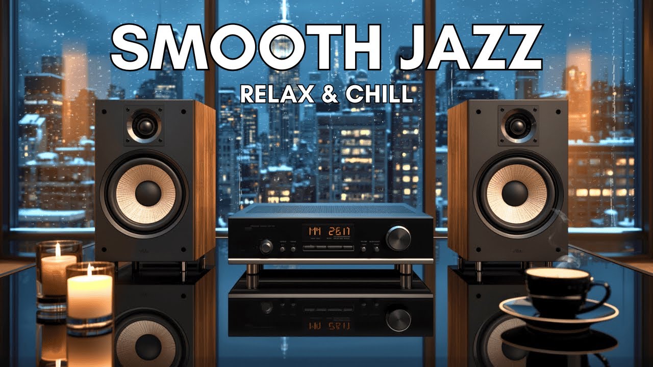 Rooftop Rain Coffeehouse Jazz 🌧️☕ Smooth Soul R&B for Relaxing Study & Deep Sleep
