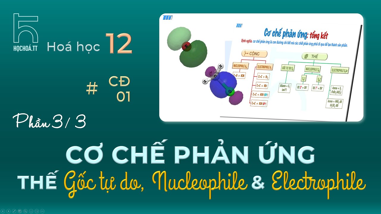 Tổng kết về Cơ chế Phản ứng - Phần 3/3: Thế Gốc tự do, Nucleophile & Electrophile - Tổng kết