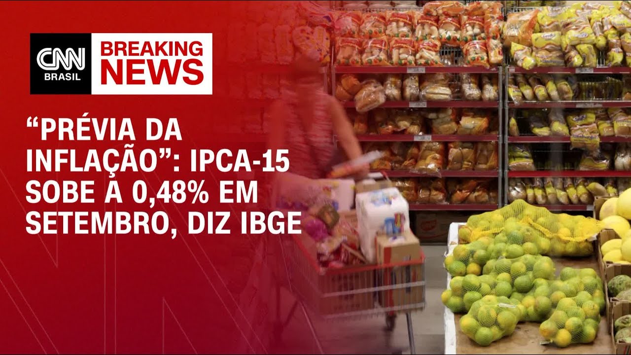 &ldquo;Pr&eacute;via da infla&ccedil;&atilde;o&rdquo;: IPCA-15 sobe a 0,48% em setembro, diz IBGE | Abertura de Mercado