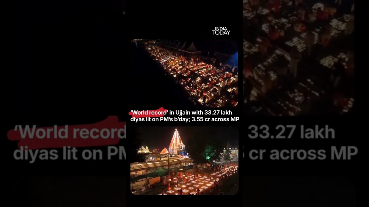 PM Modi Birthday: 3.55 Crore Diyas Lit Across Madhya Pradesh | Seva Sankalp Abhiyan #shorts