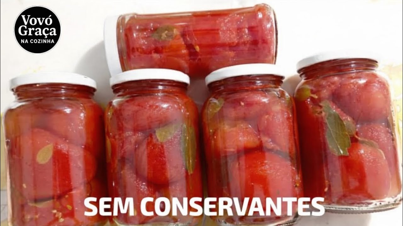 TOMATE PELADO CASEIRO COMO FAZER | 100% Natural 
