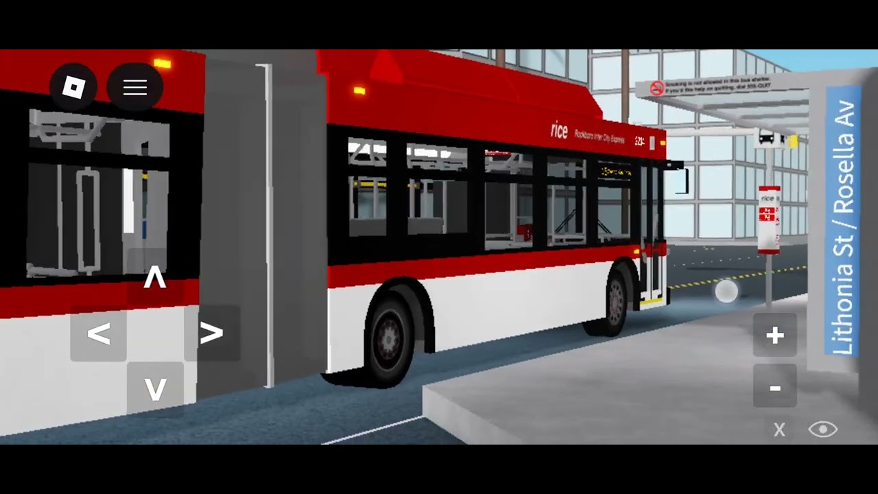 Riding route 16 24 46 in rice bus system in roblox