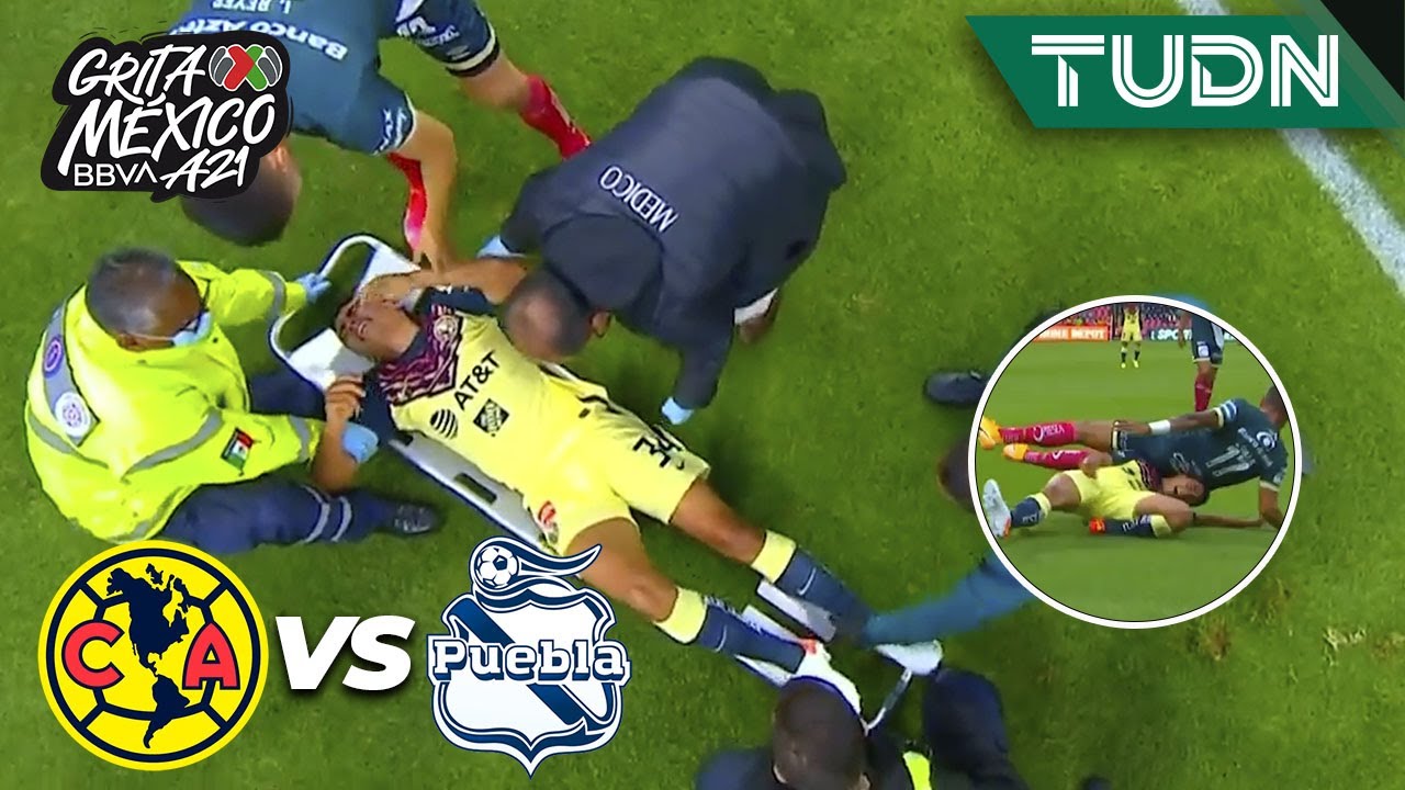 ¡TERRIBLE! Aparatosa lesión de Naveda | América 0-0 Puebla | Grita México BBVA AP2021 - J3 | TUDN