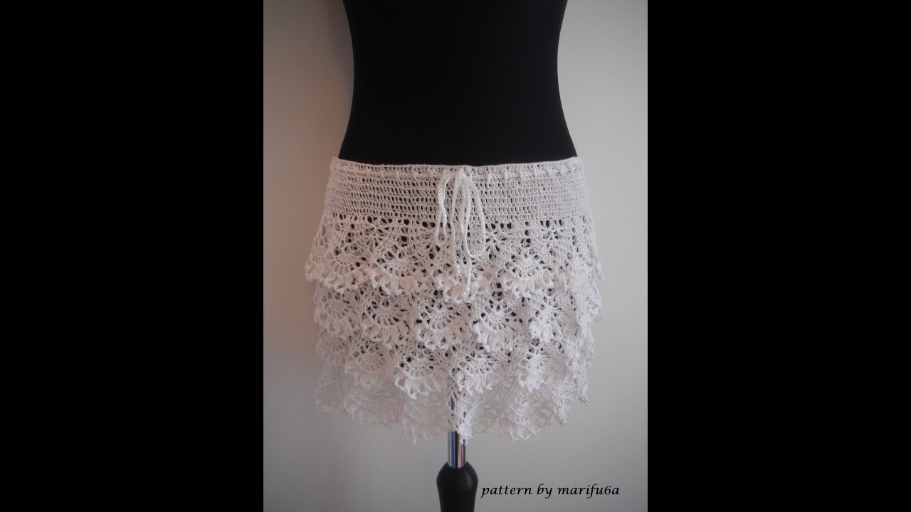 how to crochet ruffle skirt
