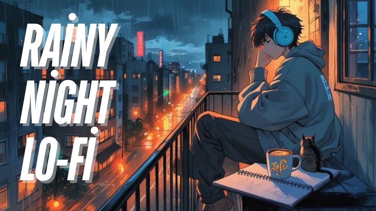 1 Hour Rainy Night Lofi 🌧️ Relaxing Beats to Sleep, Study and Focus