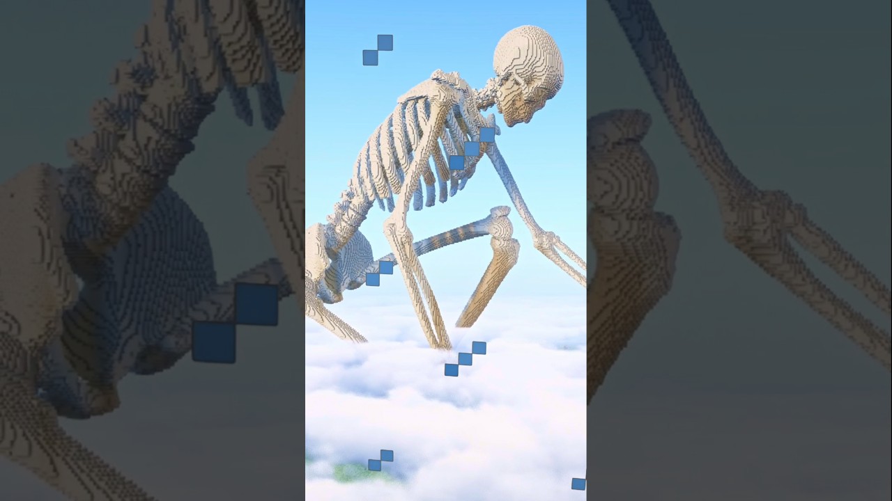 Обнаружен гигантский скелет из Minecraft! 💀 #minecraft #minecraftmeme #halloween #minecrafthorror