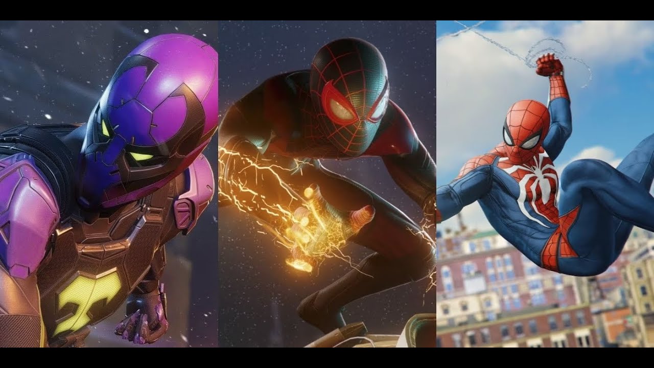 [4K] Spiderman remaster vs Spiderman Miles Morales vs Spiderman 2 Grafikvergleich (2023)