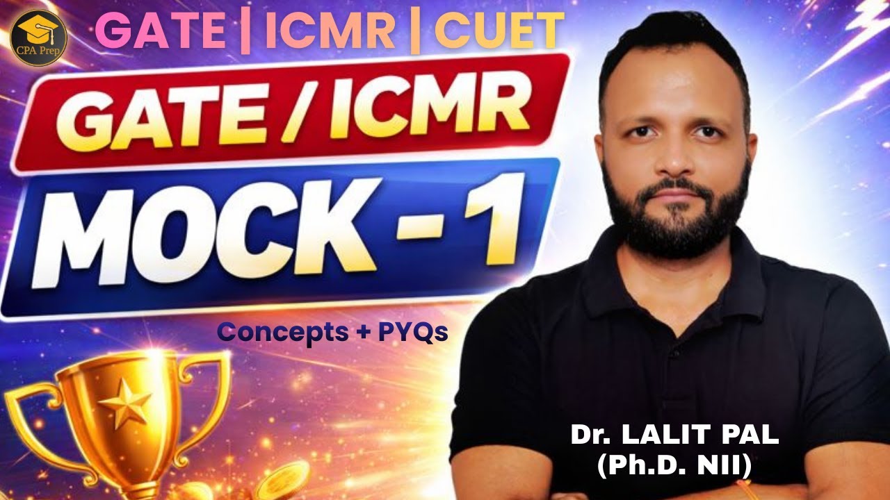 GATE | ICMR | CSIR Mock test -1 #gate2026 #cpaprep