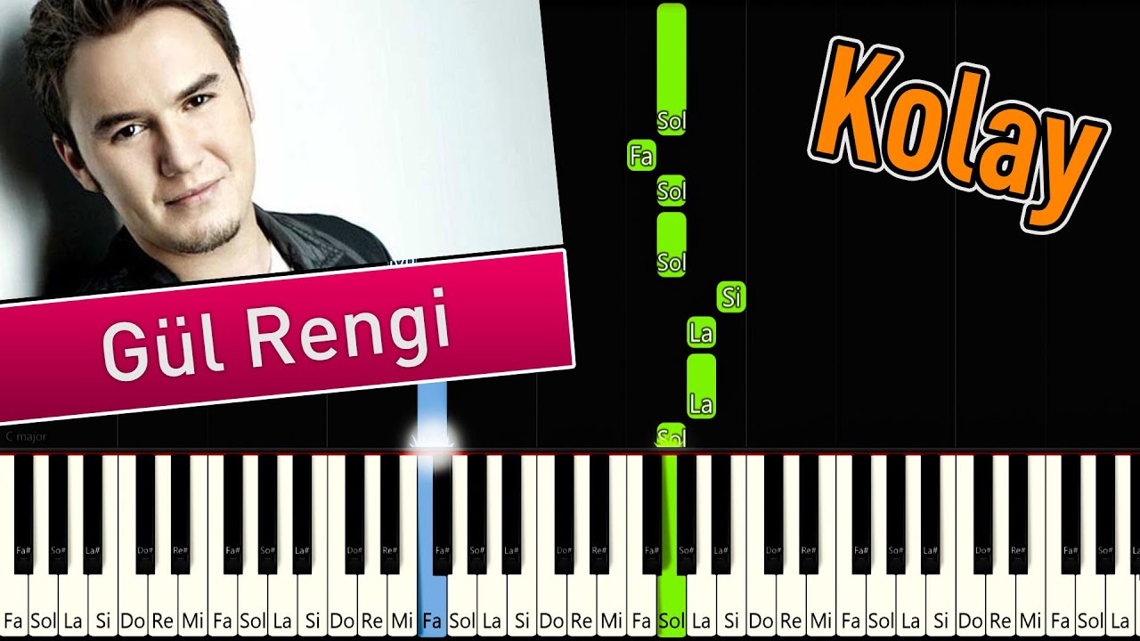 Mustafa Ceceli - Gül Rengi | Kolay Piyano - Nasıl Çalınır