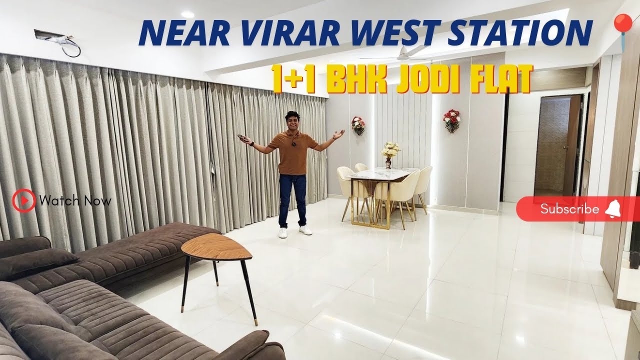 Virar Station 1+1 BHK Flat 😍 | 1+1 BHK Jodi  Flat in Virar West | Jodi Flat Virar West | Jodi Flat