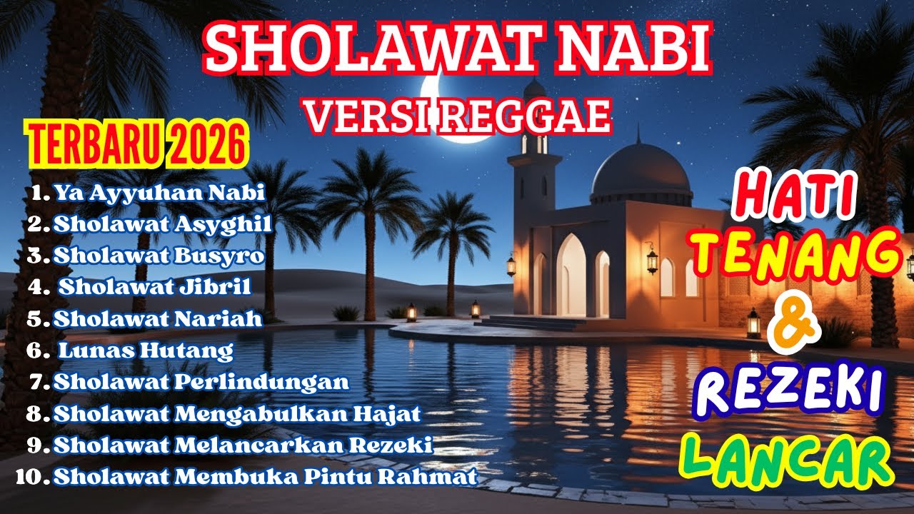 Sholawat Reggae Syahdu 💚 Merdu Menenangkan Jiwa & Hati