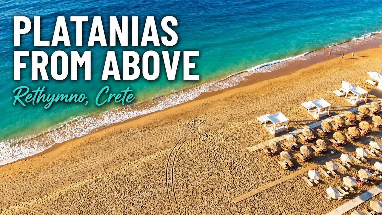 40 Seconds Above Platanias, Rethymno 🇬🇷 | Crete Drone View