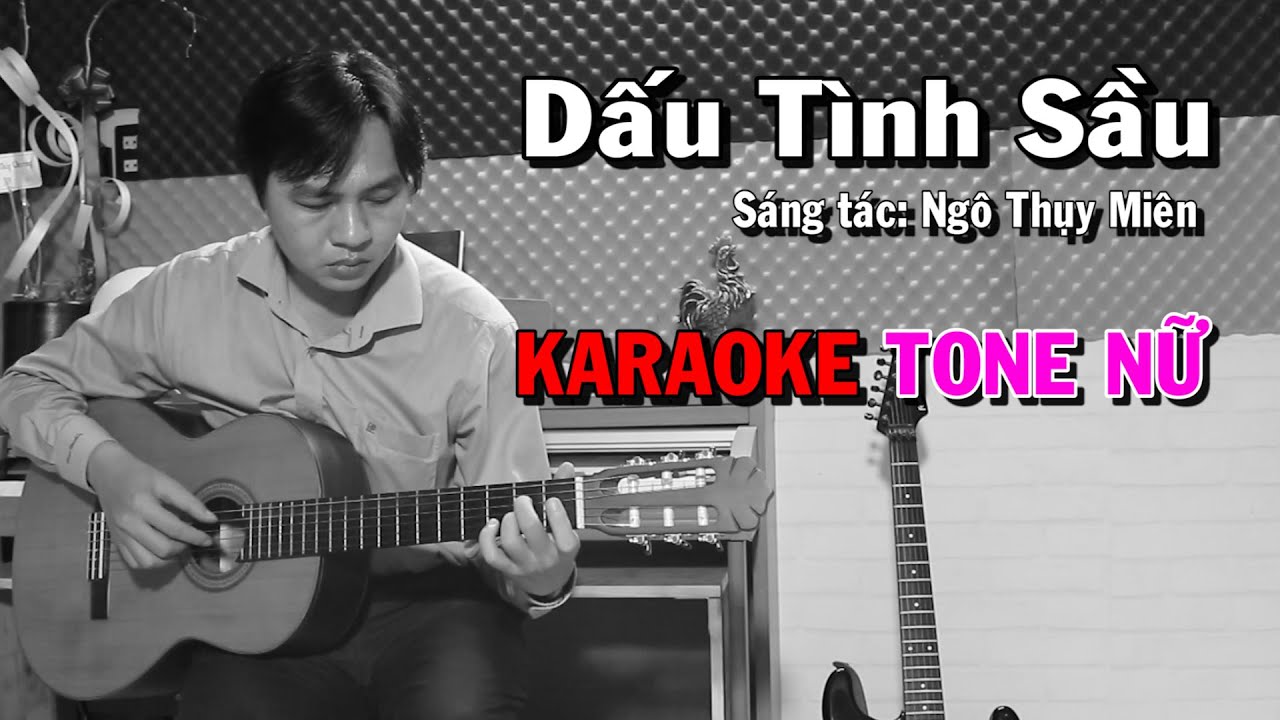 Dấu T&igrave;nh Sầu - Tone nữ - Beat Guitar - Karaoke NBC