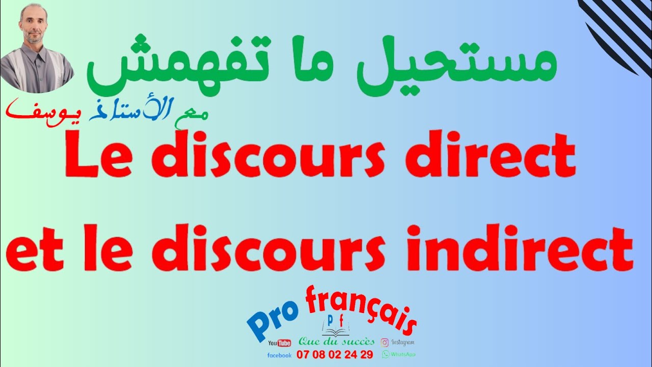 Discours rapporté / le discours direct et le discours indirect