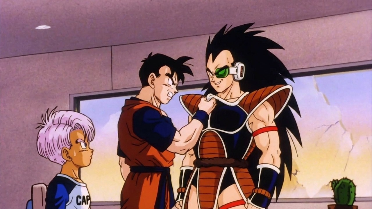 Raditz Meets Gohan and Future Trunks After Traveling 25 Years into the Future – Dragon Ball Z