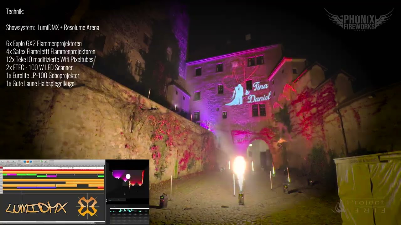 musiksynchrone Feuershow / Flammenshow -Technik Version - LumiDMX + Resolume ARENA