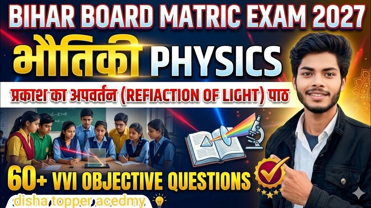10th Physics Chapter 2 Objective | प्रकाश का अपवर्तन | Refraction of Light |10th Physics Bihar Board