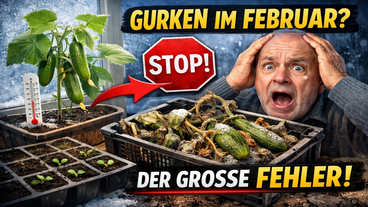 Gurken im FEBRUAR: Der Hauptfehler von 99 Prozent aller Gärtner. Die Wahrheit – ganz ohne Märchen.