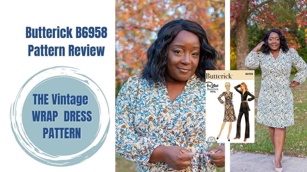 Обзор выкройки Butterick B6958 Платье-туника с запахом