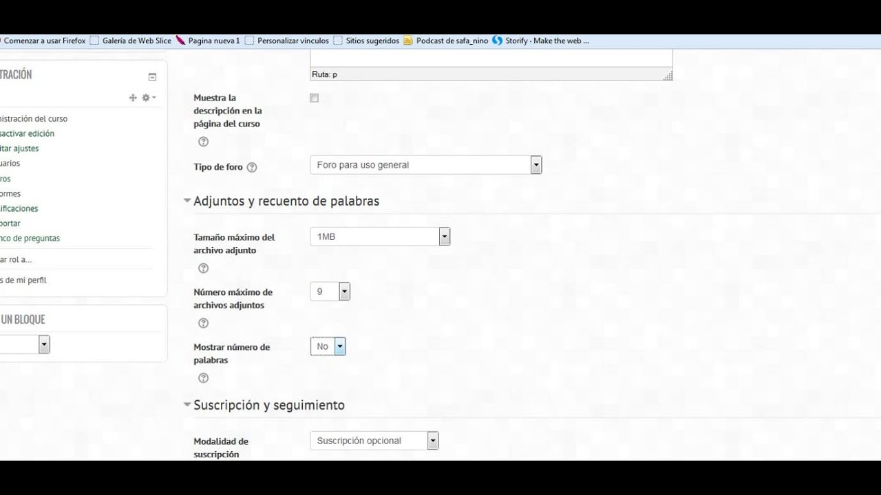 Crear y configurar foros en Moodle