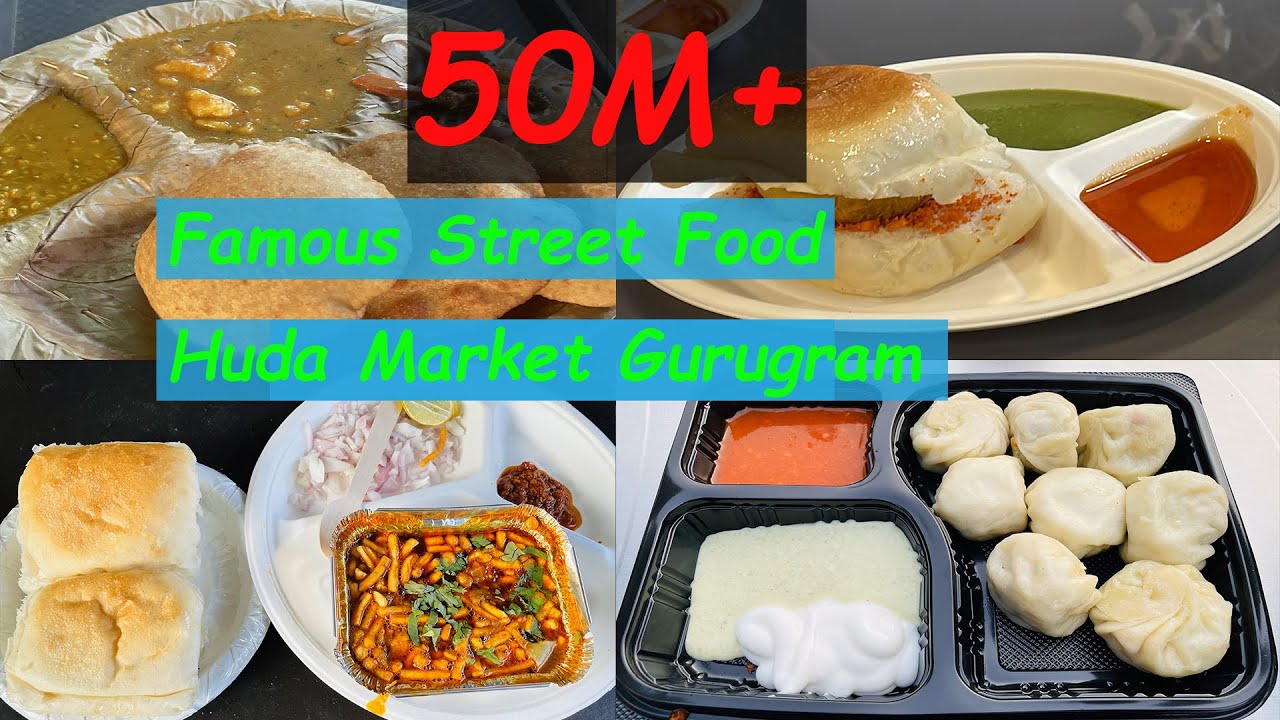 Famous street food in gurgaon, Sector 31 Huda Market 🥟🥗 🥘 🫕