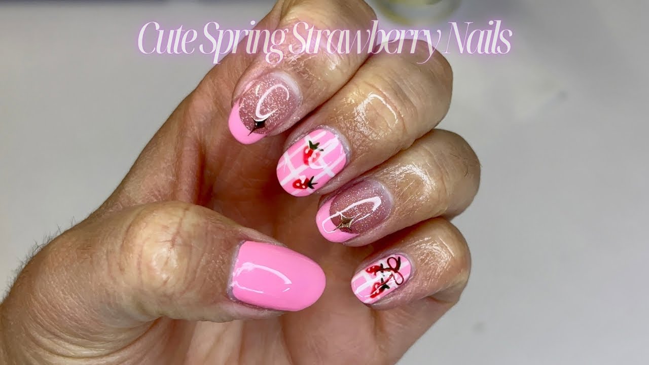 Cute Spring Strawberry Nails Tutorial ✨🍓
