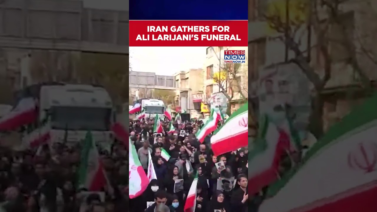 Iran War: Thousands Gather In Tehran For Funeral Of Ali Larijani And Top Commanders #shorts