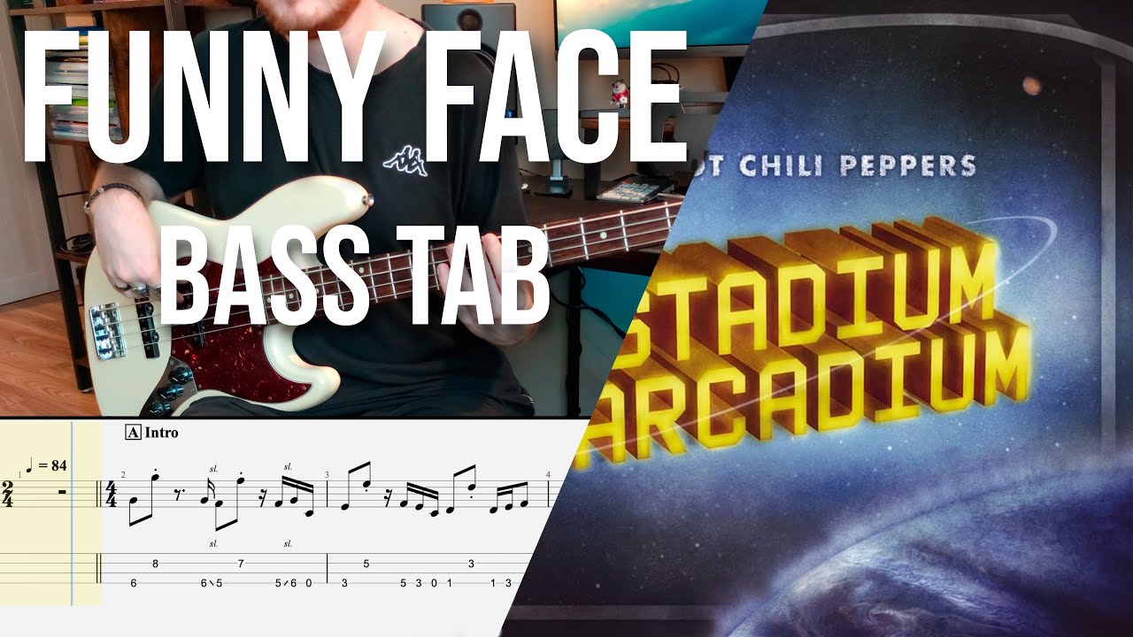 Red Hot Chili Peppers - Funny Face // Bass Cover // Play Along Tabs and Notation
