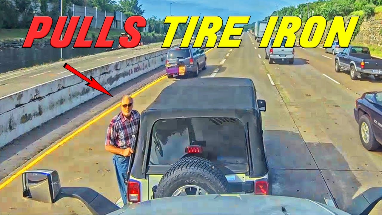 BRAKE CHECKER MESSED WITH THE WRONG TRUCKER