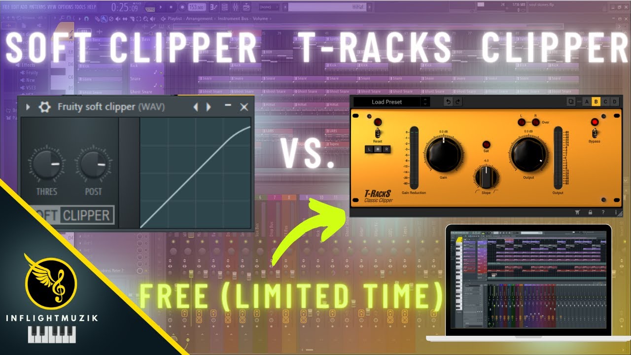 БЕСПЛАТНЫЙ плагин | T-Racks Clipper против Fruity Soft Clipper | Мастеринг битов в FL Studio 20