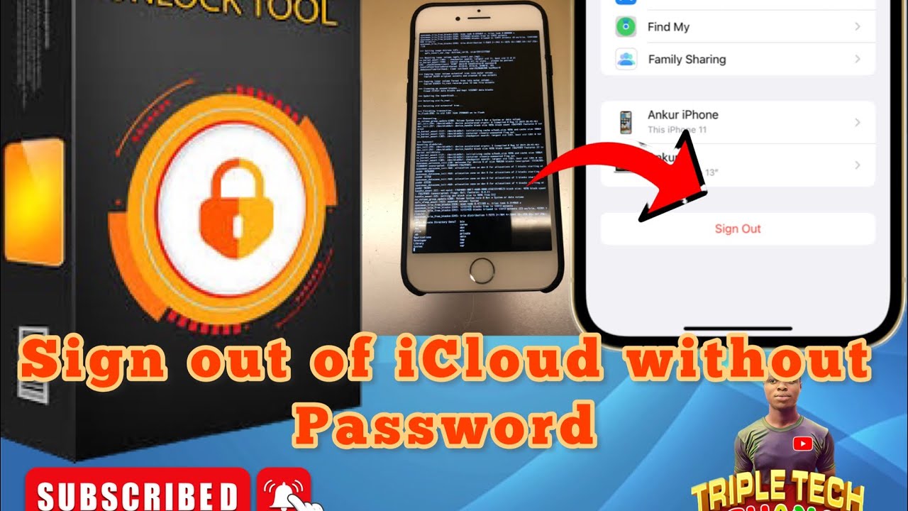 Sign Out of iCloud without password. Using unlock tool hidden iCloud. Works on iPhone 6 to iPhone x