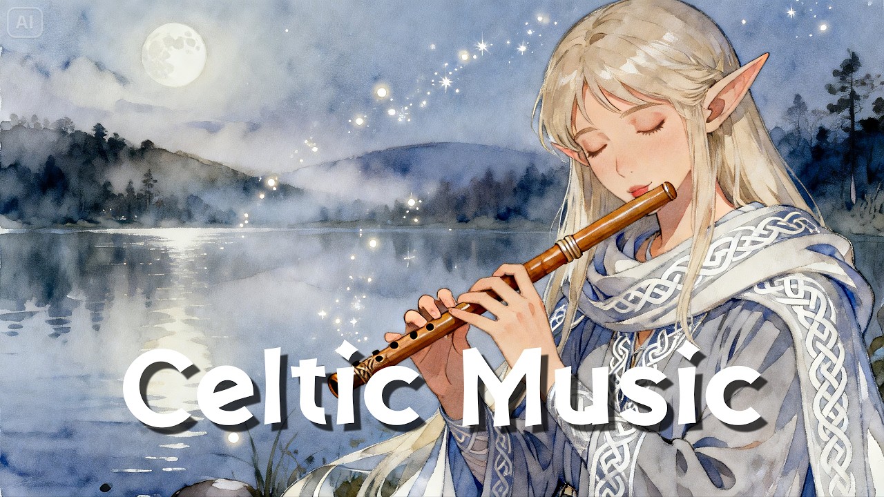 🌙🌊 Celtic Music – Moonlit Lake Melodies / Calm Fantasy Flute 🌊🌙