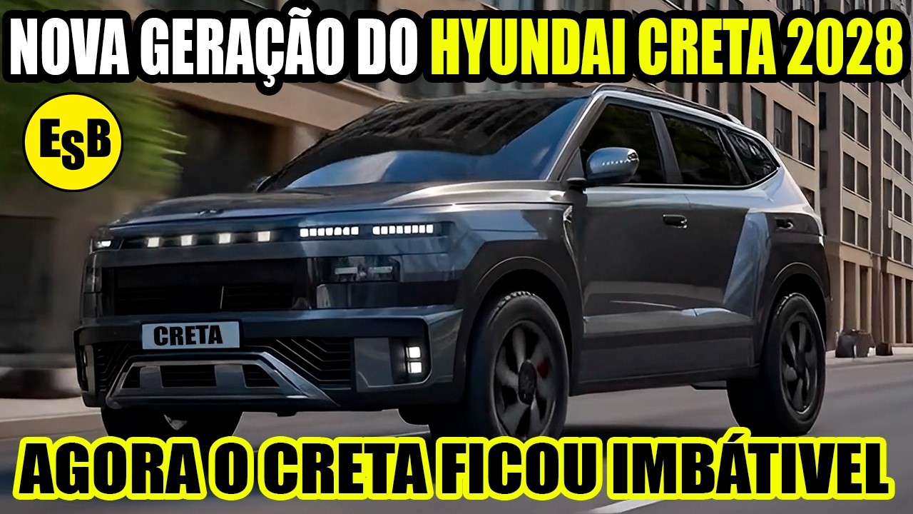 NOVA GERAÇÃO DO HYUNDAI CRETA 2028 VEM PARA IMPACTAR A CONCORRÊNCIA