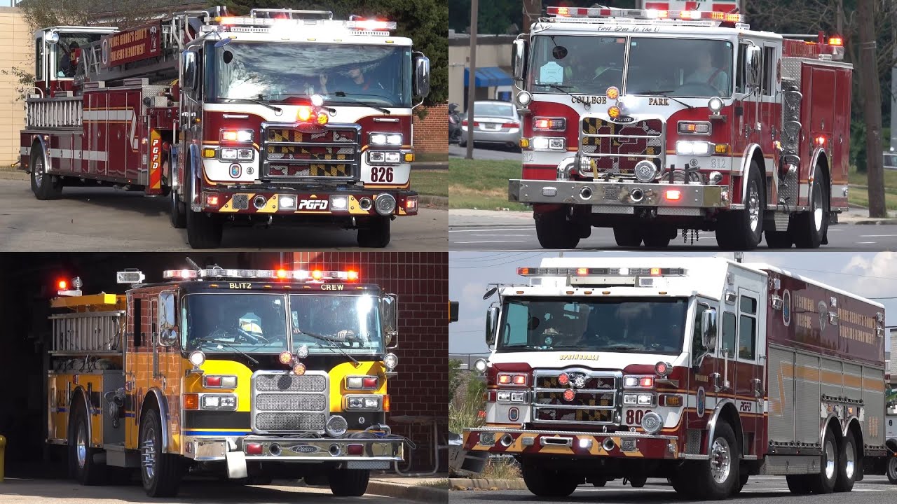 PGFD Response Compilation 2024 - Fire Trucks Responding