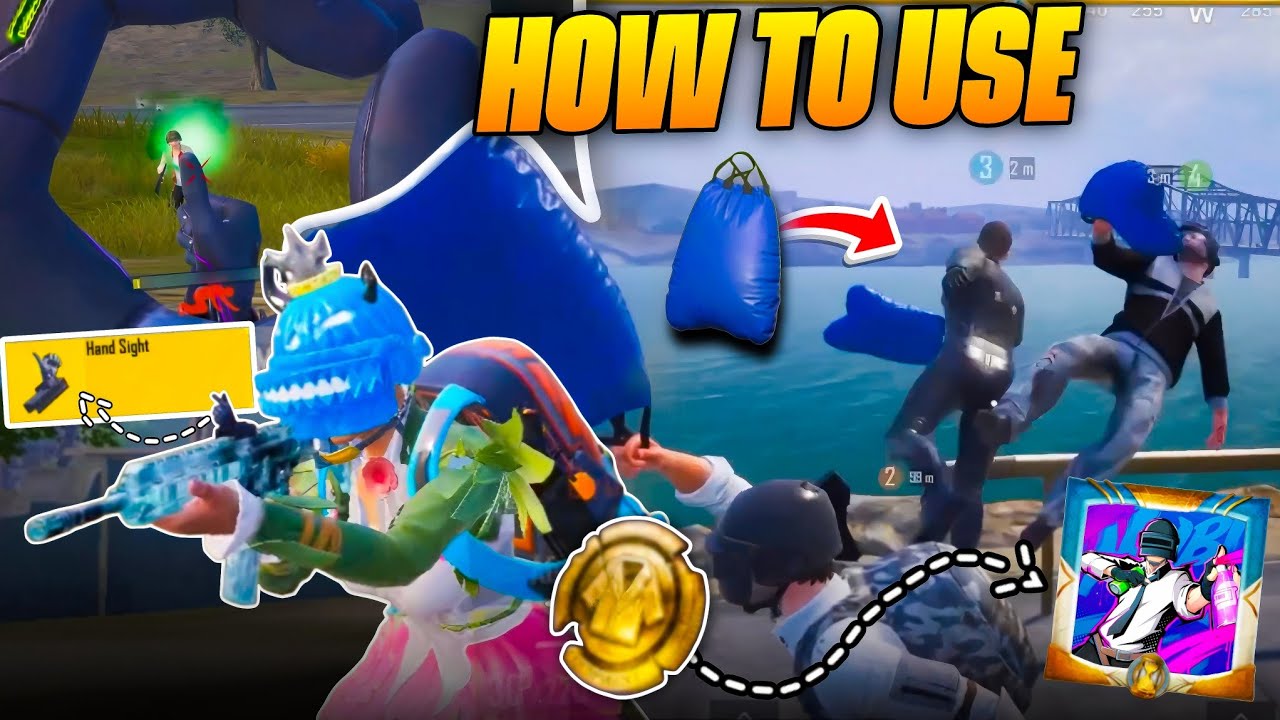 😍 BGMI APRIL FOOL EVENT / HOW TO USE HAND SIGHT SCOP & ROCKET PILLOW BGMI