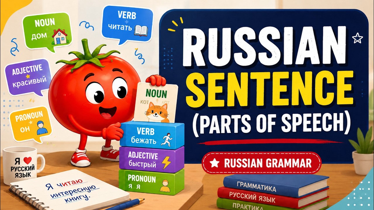 RUSSIAN SENTENCE (PARTS OF SPEECH) | Russian grammar | Russian language