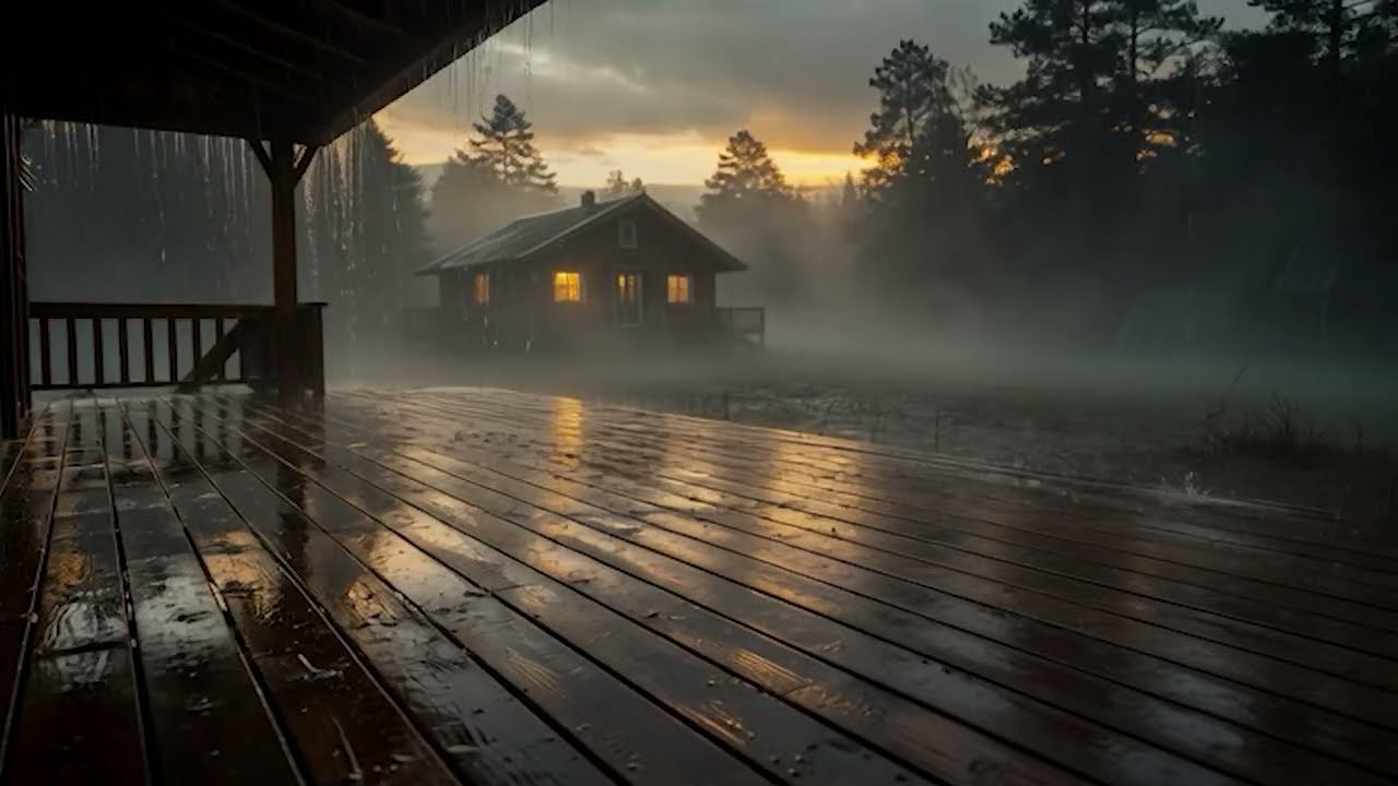 Dreamy Rainfall Ambience | Cozy Hard Rain Sleep Sounds