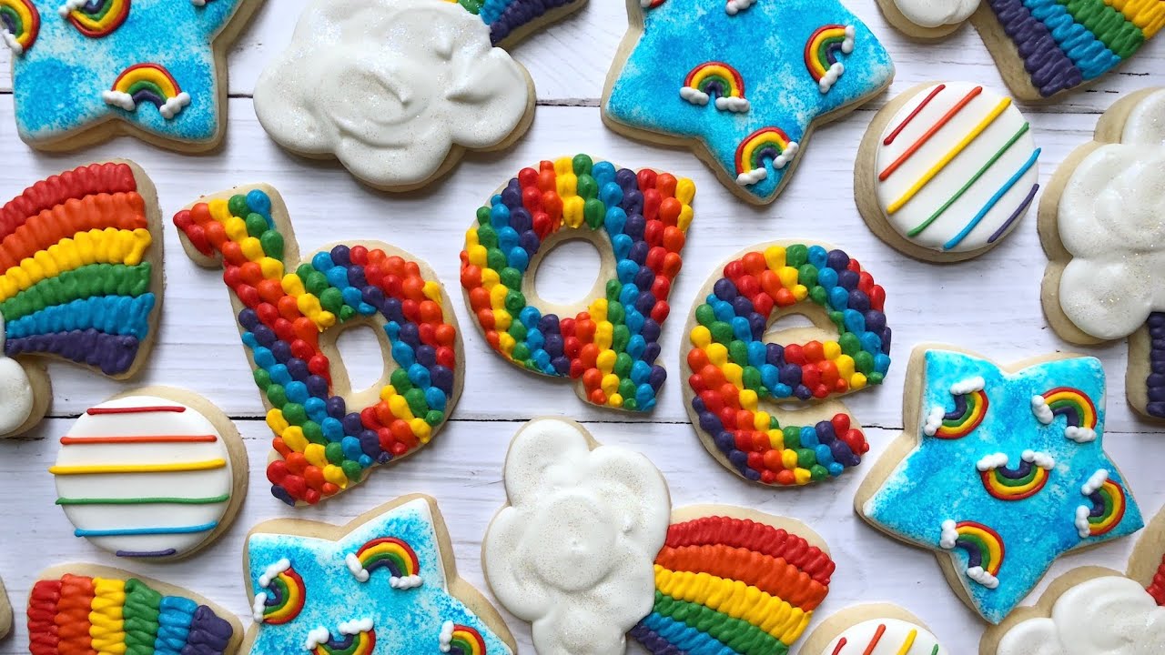 Satisfying Cookie Decorating | RAINBOW BAE | The Graceful Baker