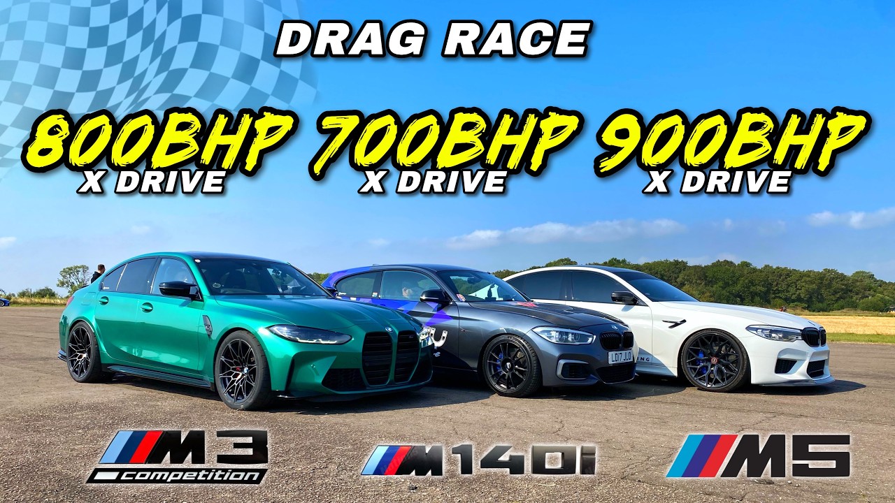 M LITE vs M POWER.. 700HP xDrive M140i v 800HP M3 v 900HP M5