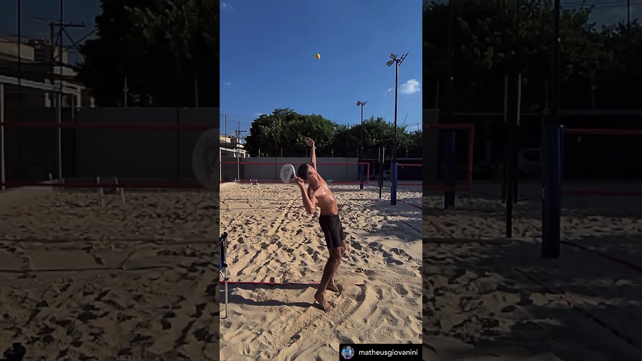 Beach Tennis 🔥 Saque slow motion