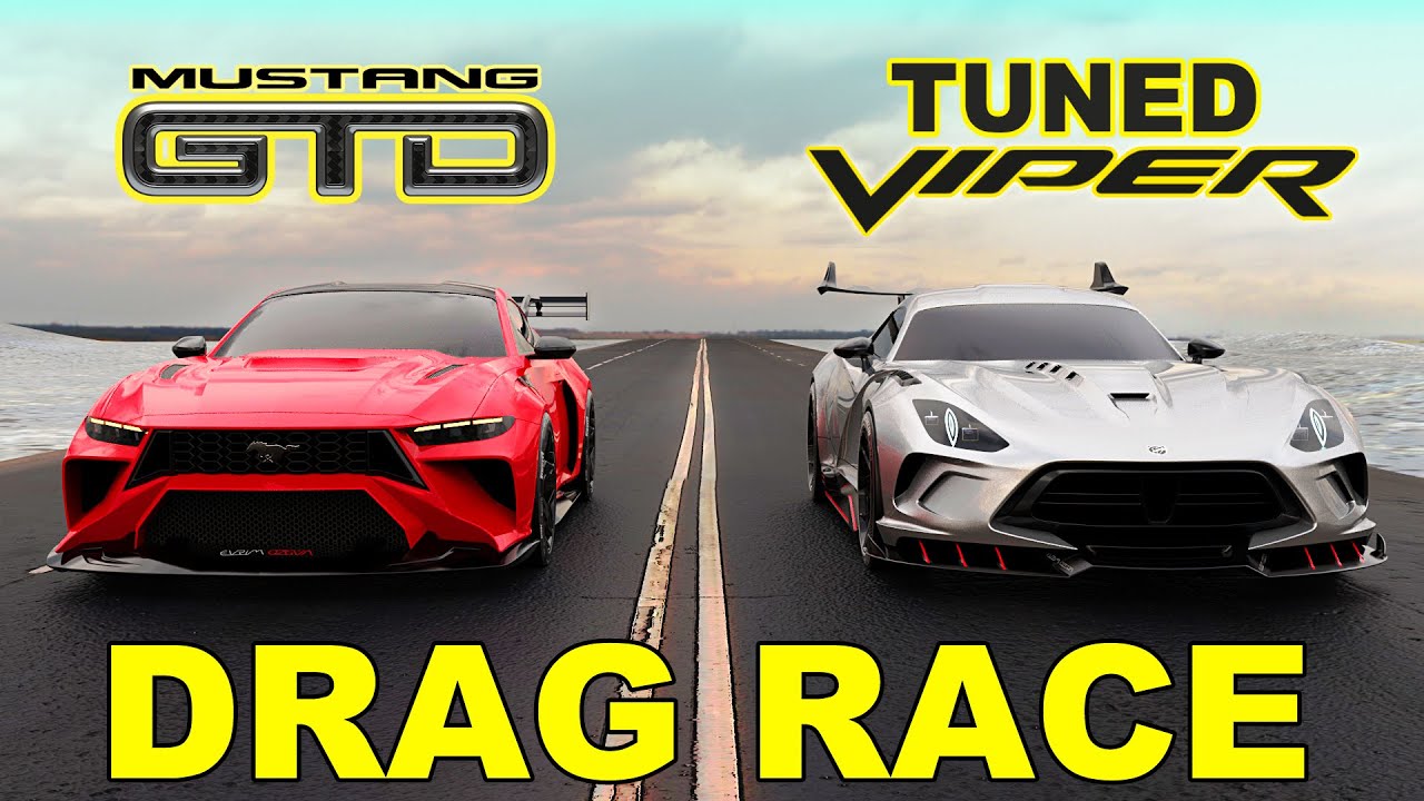 2026 Ford Mustang GTD против тюнингованного Dodge Viper: DRAG RACE