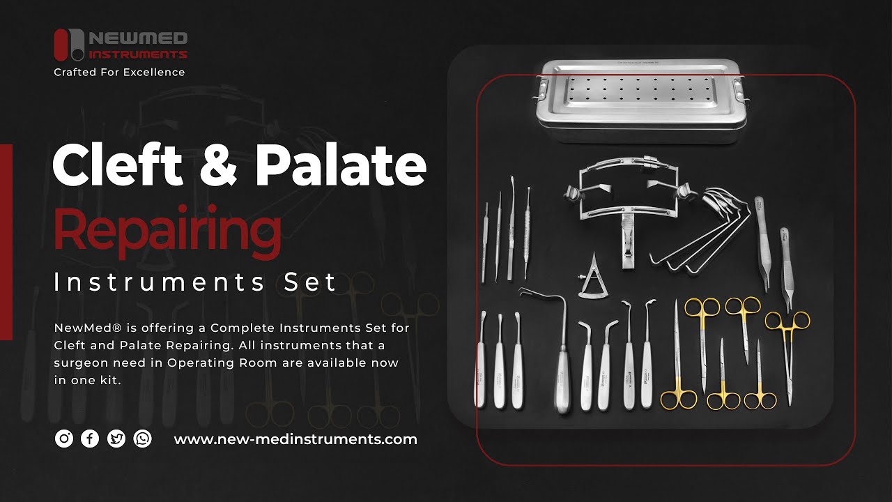 Complete Surgical Set for Cleft and Palate Repair | 23 Premium Instruments by New Med&reg;