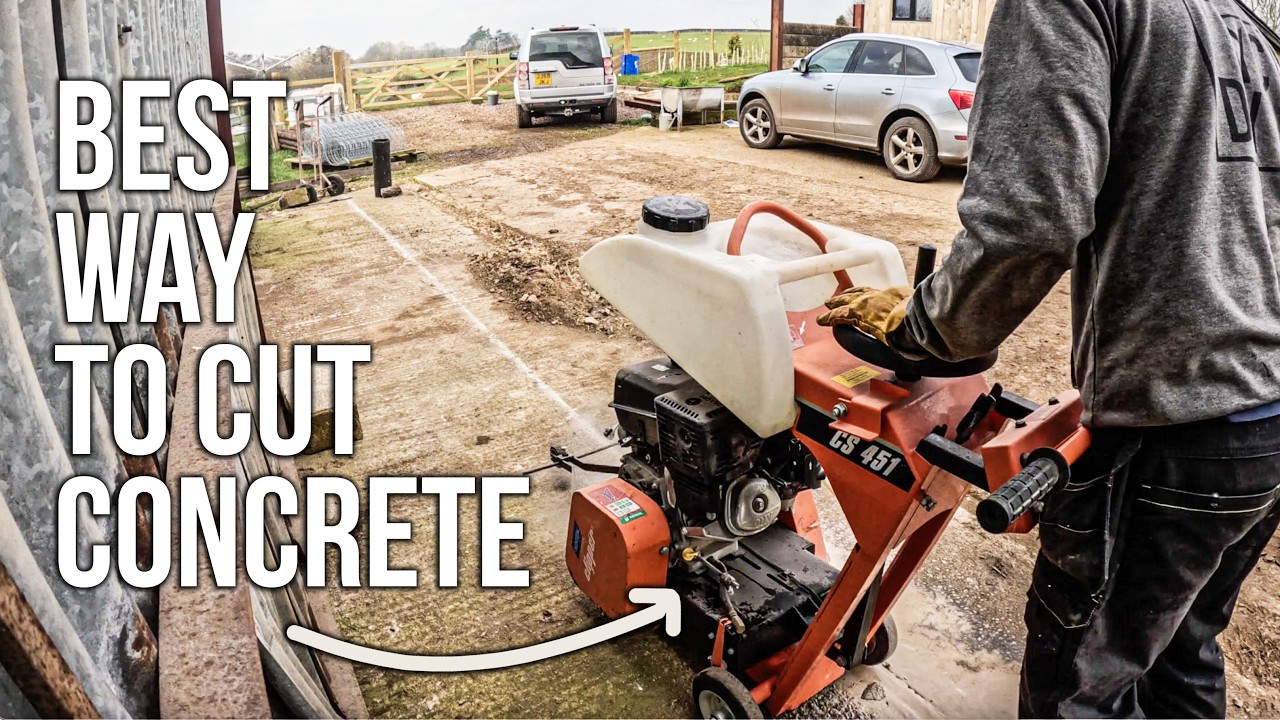 Пила для резки пола лучше всех! — Резка бетонных плит для переоборудования сарая