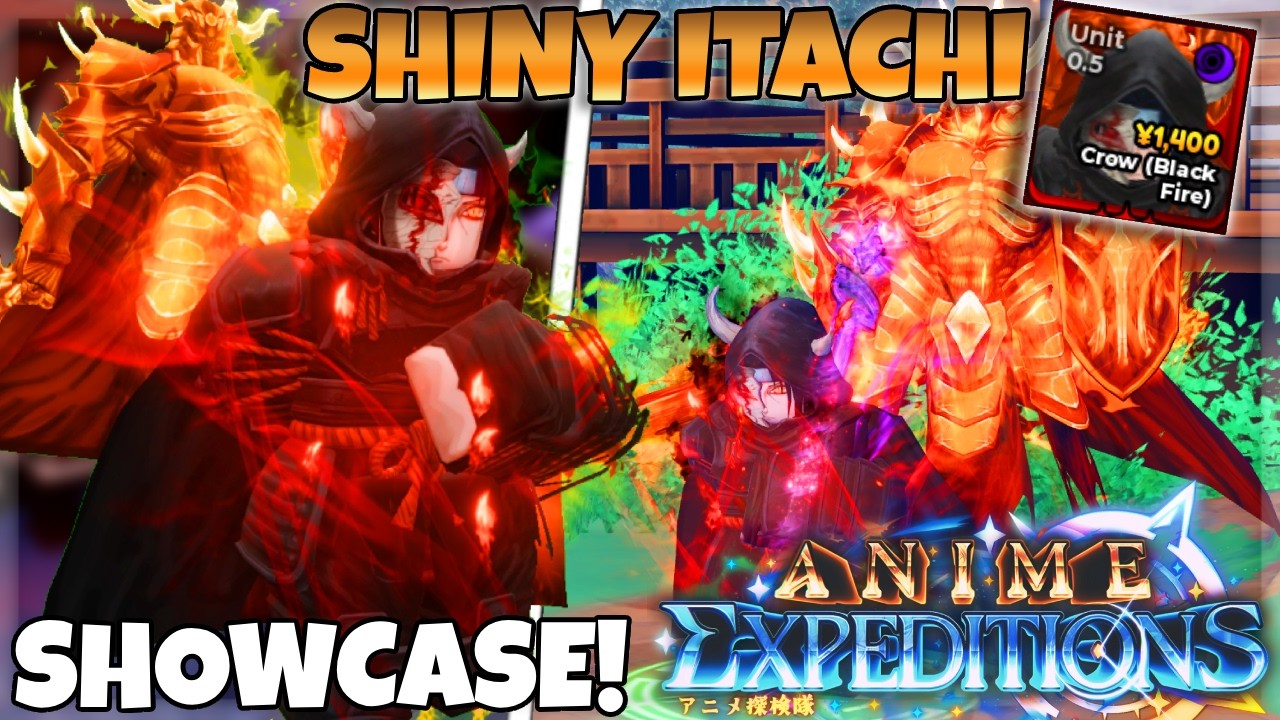 Showcasing NEW SHINY Evo Secret Crow (Black Fire) - Itachi  | Anime Expeditions