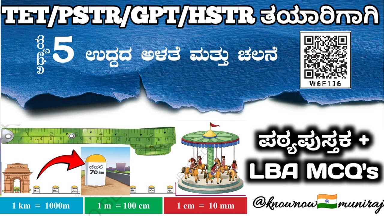 🎯TET/PSTR/GPSTR/HSTR-2026 : ವಿಜ್ಞಾನ(6th)- 🚀ಉದ್ದದ ಅಳತೆ 📏ಮತ್ತು ಚಲನೆ 🏃🏻(Textbook + LBA MCQ's)🪴