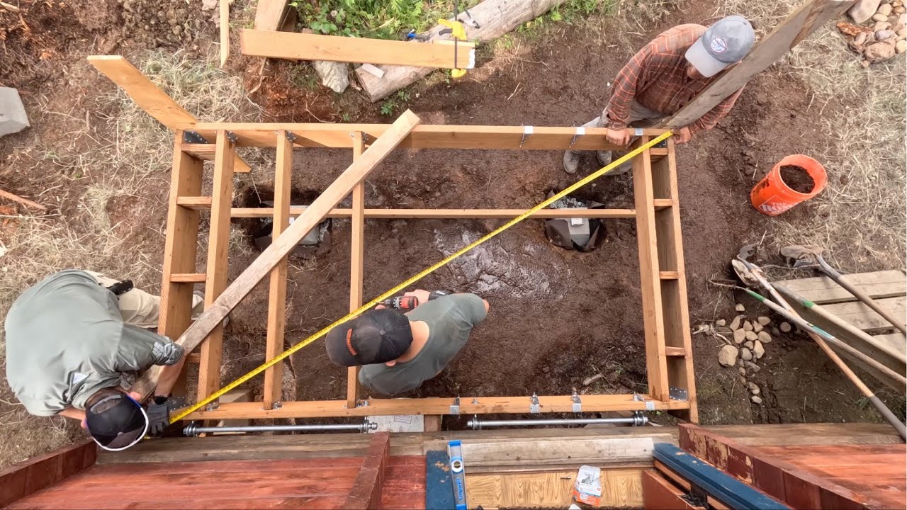 Building a Porch on our Tiny Remote Log Cabin in Alaska