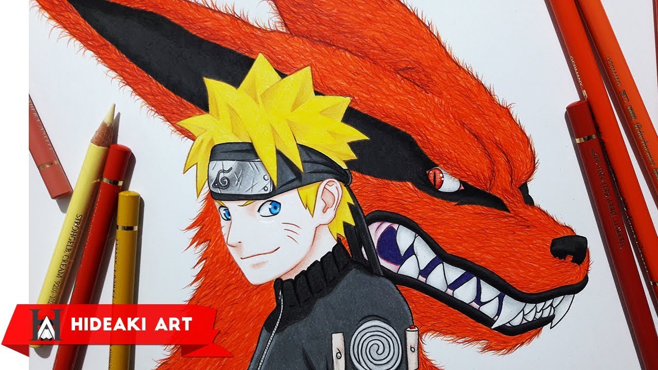 Speed Drawing Naruto and Kurama || Naruto Shippuden (Collab w/ Scan2Drawing)